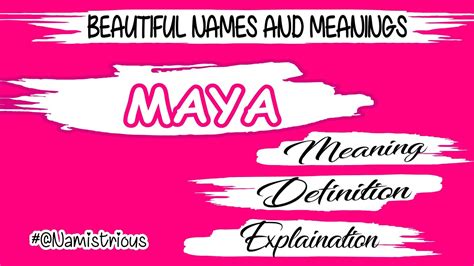 maya meaning in english